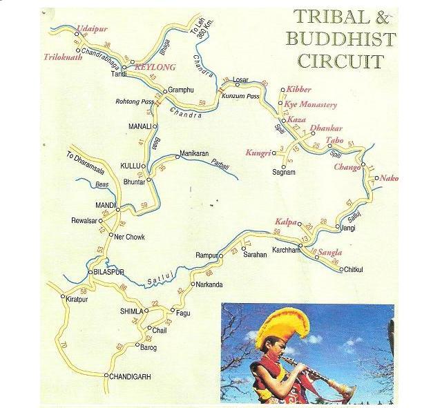 Lahaul & Spiti map
